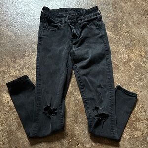 Distressed American Eagle Jegging